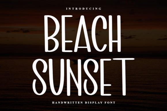 Beach Sunset Font: Elevating Handmade Designs with Warmth and Elegance