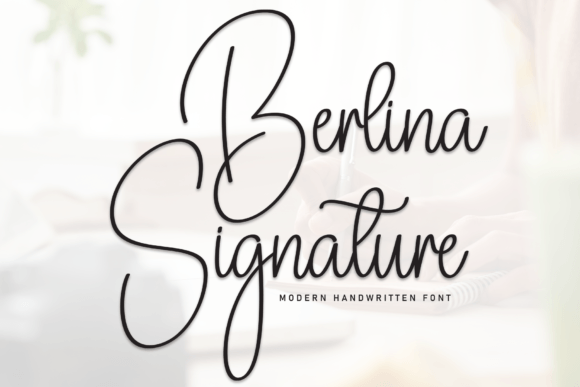 Berlina Signature Font: Elegant Script for Makers