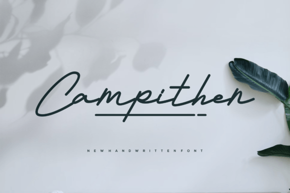 Campithen: A Romantic Script Font for Editorial Design and Digital Publishing