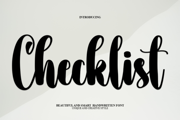 Checklist: A Handwritten Font That Brings Charm to Crafted Products