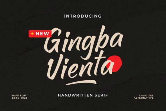 Gingba Vienta: A Handwritten Font for Editorial Design