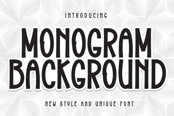 Monogram Background Font for Handmade Products