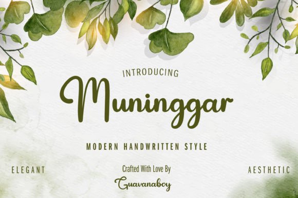 Muninggar Font: Modern Handwritten Style for Web Design