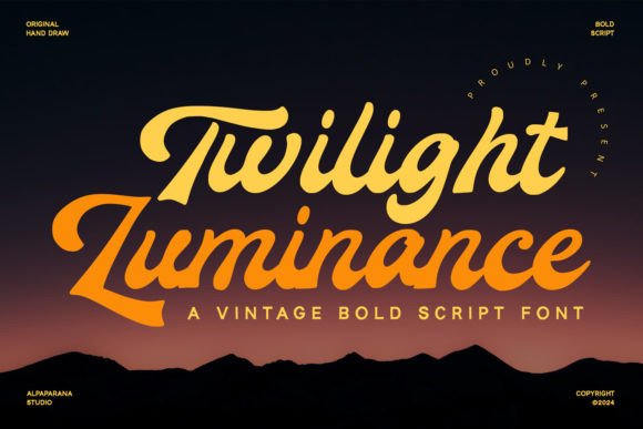 Twilight Luminance: A Vintage Script Font That Elevates Campaign Typography
